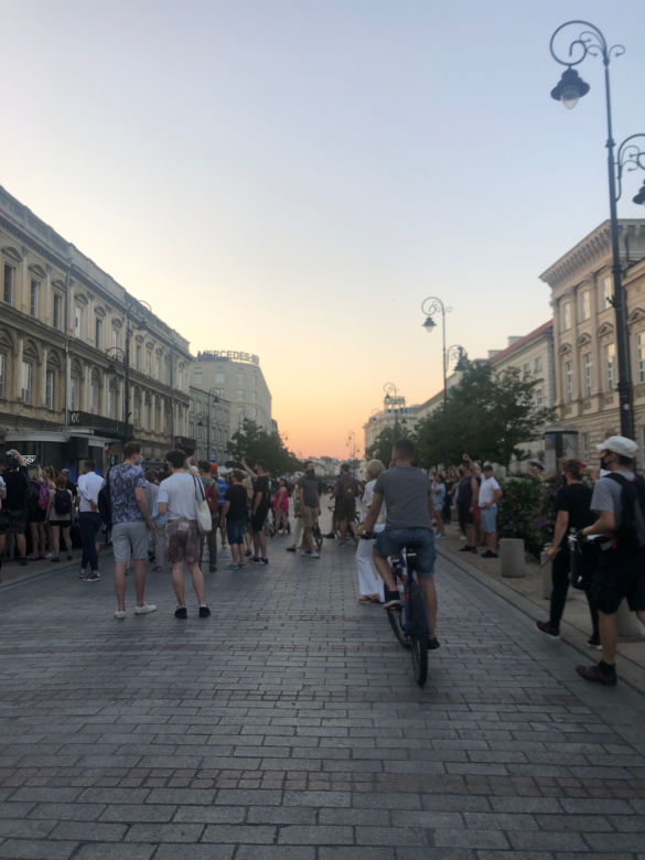 Protest na Krakowskim Przedmieściu