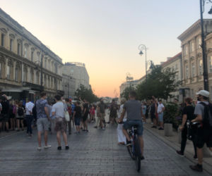 Protest na Krakowskim Przedmieściu