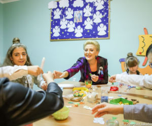 Agata Kornhauser-Duda w Białymstoku. Pierwsza Dama spotkała się z dziećmi