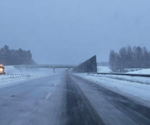 Śnieg na północy Polski