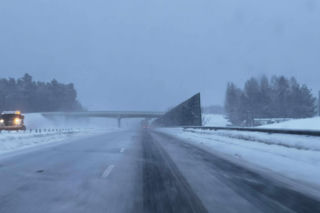 Śnieg na północy Polski
