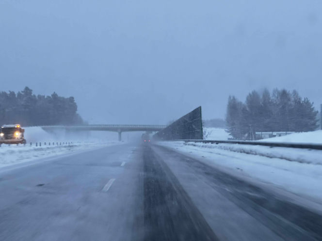 Śnieg na północy Polski