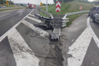 Wypadek na s7 w Zaleziance