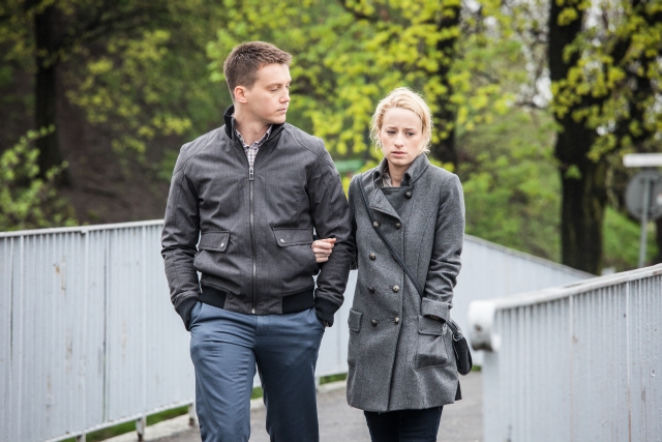 Pierwsza miłość.  Sabina (Urszula Dębska), Natan (Krzysztof Kwiatkowski)