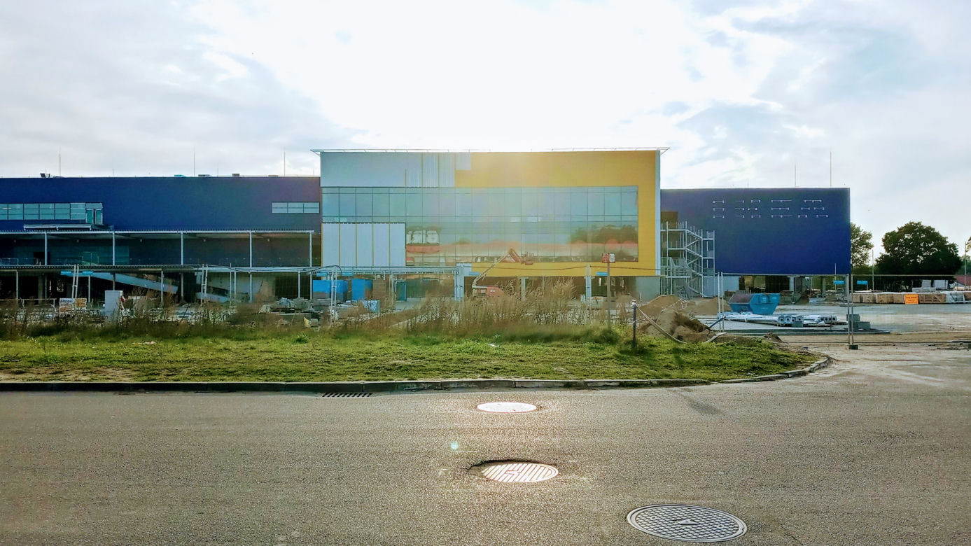 Budowa sklepu IKEA w Szczecinie - październik 2020