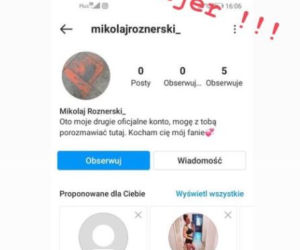 M jak miłość: fejkowe konto Roznerskiego