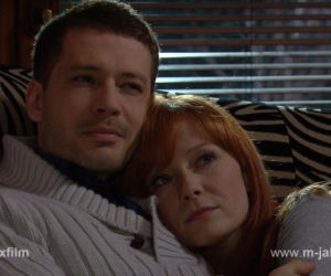 M jak miłość odc. 1065. Agnieszka (Magdalena Walach), Tomek (Andrzej Młynarczyk)