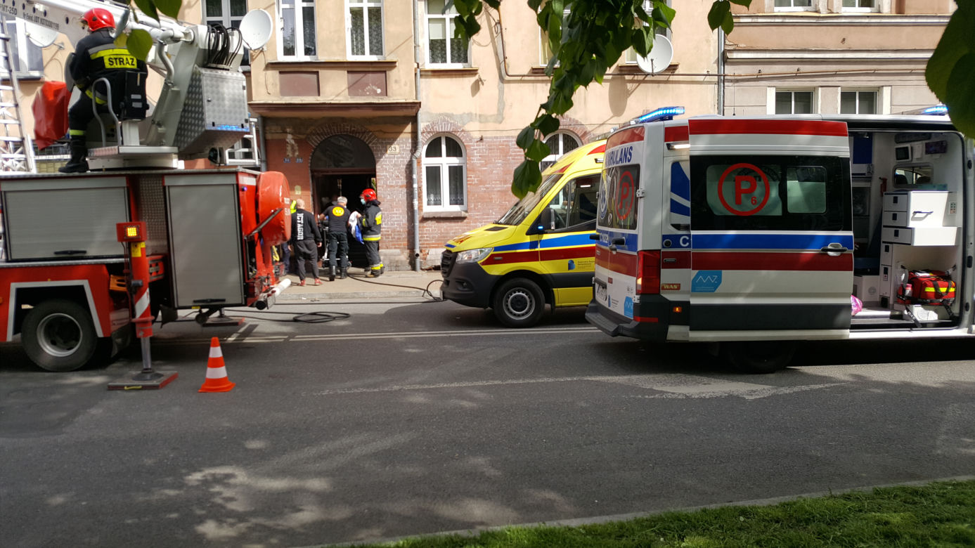 Pożar w kamienicy przy ulicy Narutowicza w Grudziądzu. Jest ofiara śmiertelna