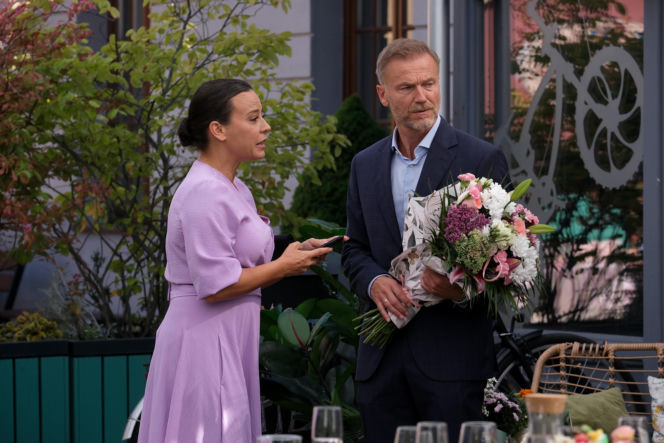 M jak miłość odc. 1903. Magda (Anna Mucha), Andrzej Budzyński (Krystian Wieczorek)