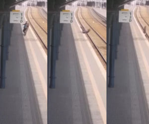 Groza na gdańskim dworcu! Spadł na torowisko, mógł skończyć tragicznie. Jest nagranie