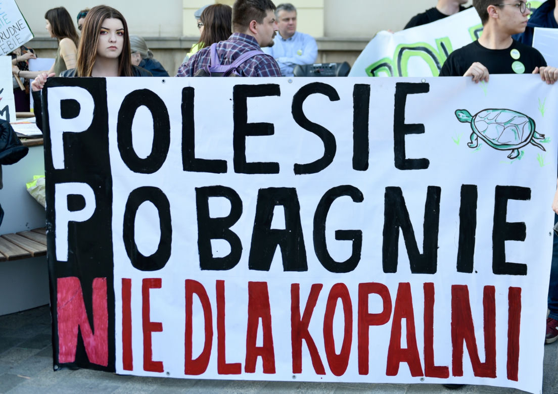„Nie” dla kopalni na Polesiu. Pikieta w centrum Lublina