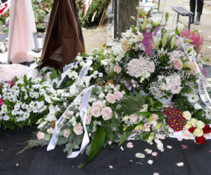 Barbara Wrzesińska na pogrzebie Agnieszki Maciąg