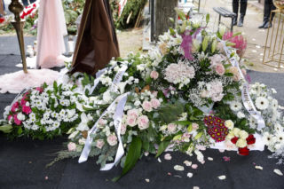 Barbara Wrzesińska na pogrzebie Agnieszki Maciąg