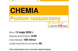 Matura 2026 Chemia FORMUŁA 2015: Arkusz CKE, odpowiedzi Zobacz arkusz starej matury!