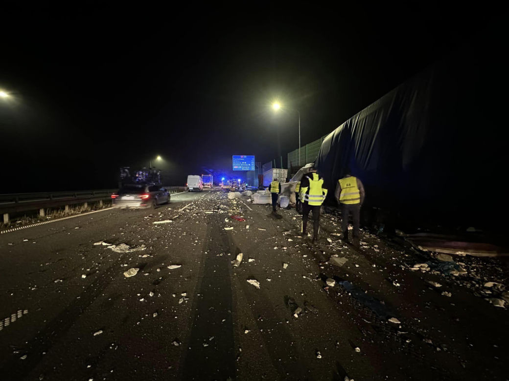 Wypadek na A1 ZDJĘCIA