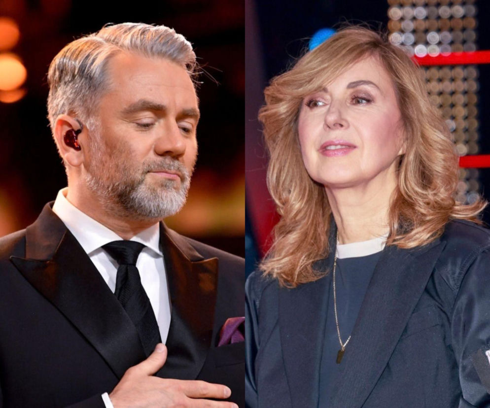 Kuba Badach w garniturze obok Edyty Bartosiewicz. O ich relacji w The Voice of Poland przeczytasz na Eska2.