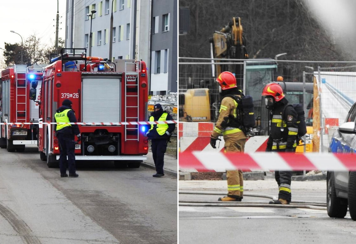 Pożar w salonie urody w Wawrze. Strażacy znaleźli podejrzaną paczkę, ewakuacja mieszkańców