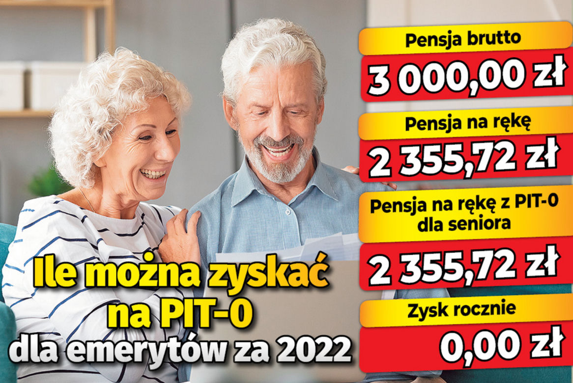 Ile można zyskać na PIT-0 dla emerytów za 2022