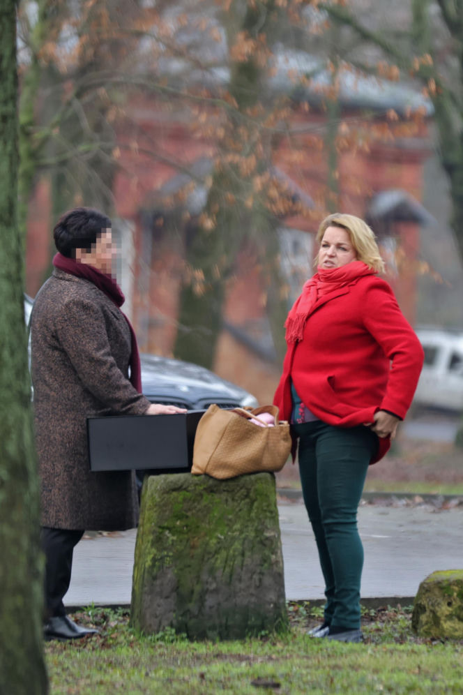 Katarzyna Bosacka w parku