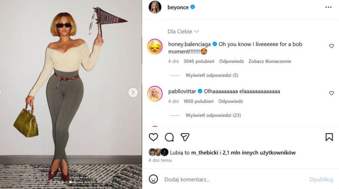 Beyonce nowa fryzura