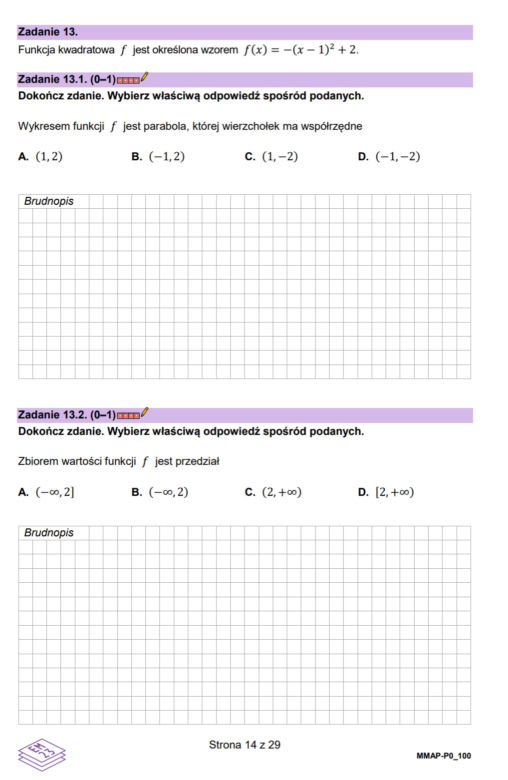 Matura próbna 2023 - Matematyka., arkusze zadań