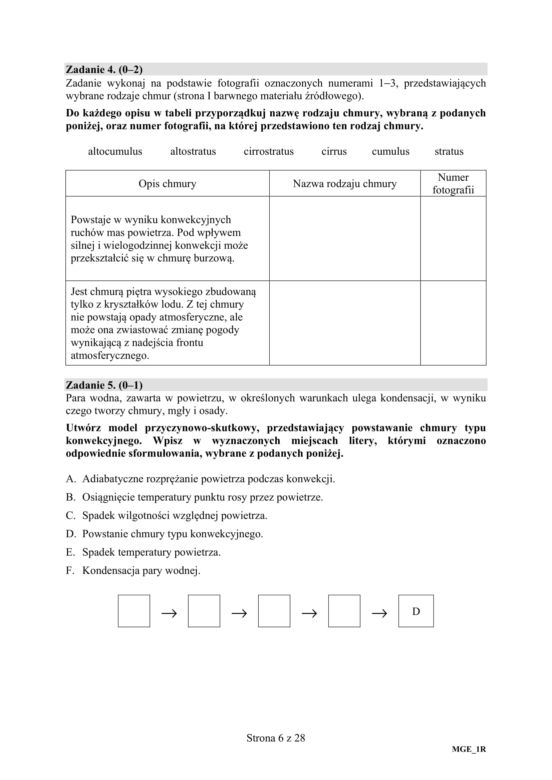 ARKUSZE CKE - Matura geografia - poziom podstawowy i rozszerzony 2019