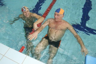 Karol Strasburger ćwiczy