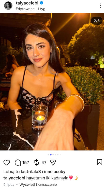 Talya Celebi (Hancer z serialu Panna młoda) na Instagramie