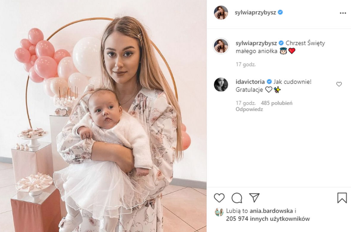 Sylwia Przybysz i Jan Dąbrowski ochrzcili dziecko