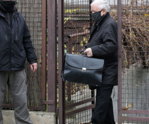 Jarosław Kaczyński. Tak prezes wyszedł do pracy