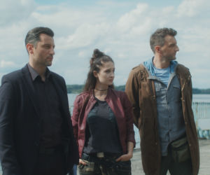 Komisarz Mama odc. 1. Piotr Żeromski (Wojciech Zieliński), Jan Rybczyński (Arkadiusz Smoleński), Roma Mazur (Anna Matysiak)