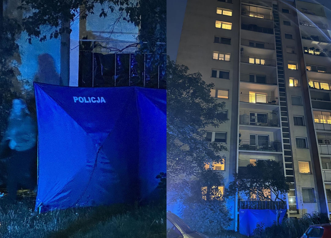 Runęła z 9 pietra w bloku na Mokotowie. Nie było szans na ratunek, kobieta nie żyje