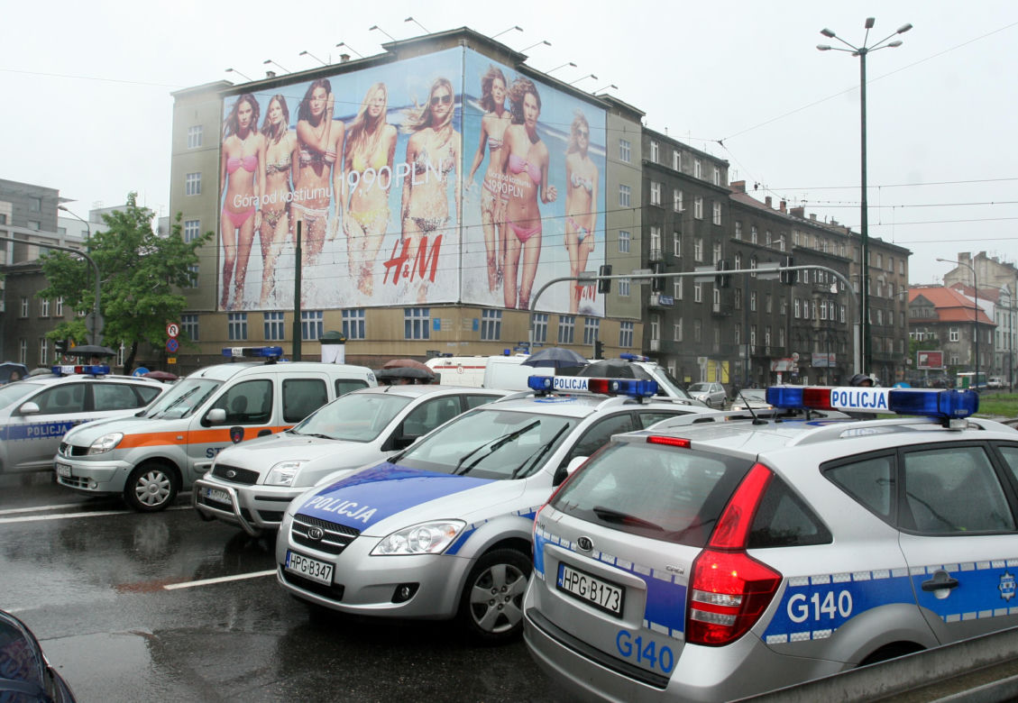 Powódź w Krakowie, Policja