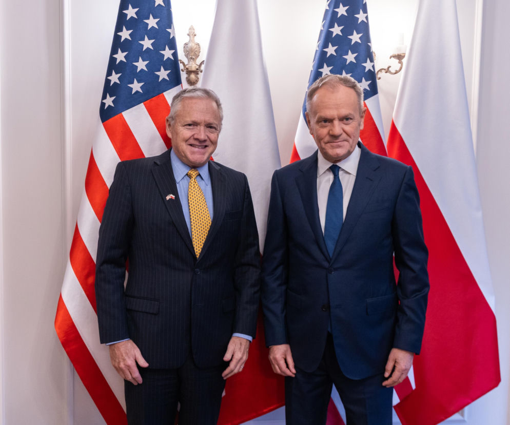 Donald Tusk i Ambasador USA