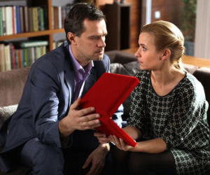 M jak MIŁOŚĆ odc. 990. Małgosia (Joanna Koroniewska), Michał Łagoda (Paweł Okraska)