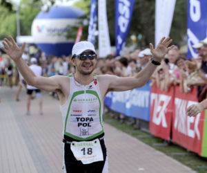 Karolak, Adamczyk,Topa i Grass w triathlonie