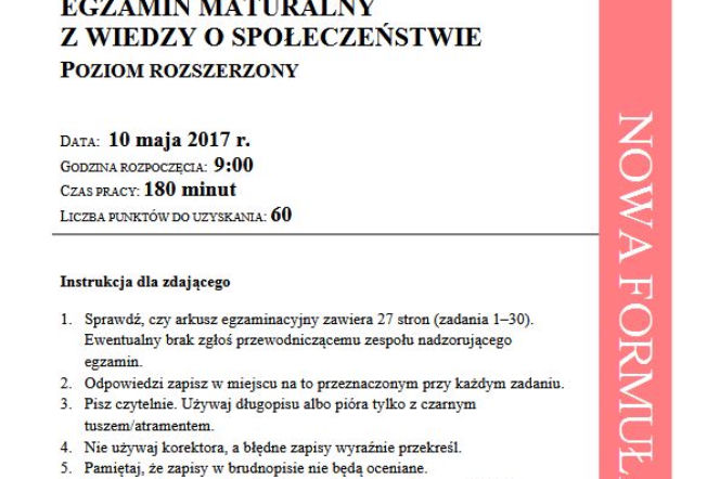 Matura 2017 wos rozszerzony