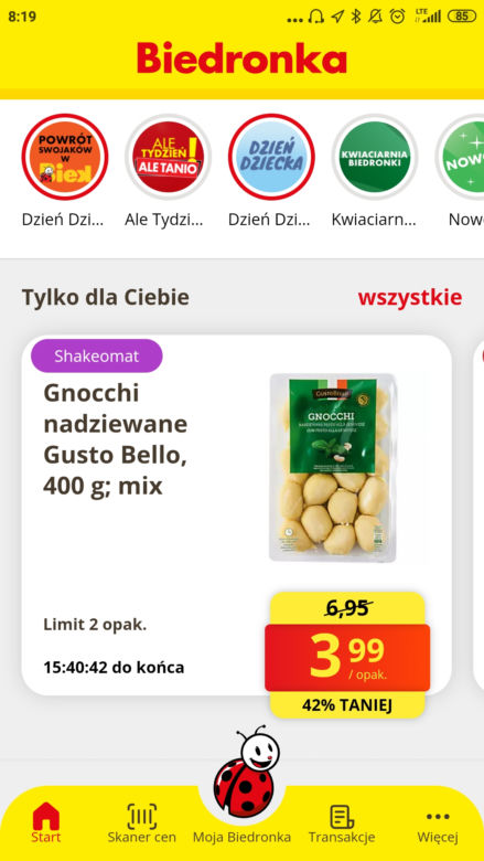 Produkt dedykowany właścicielowi karty