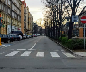Puste ulice w Szczecinie