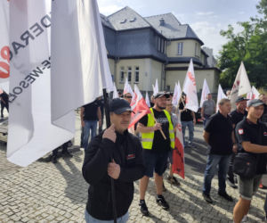 Protest górników i hutników