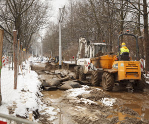 Remont torowiska na Olszewskiego we Wrocławiu