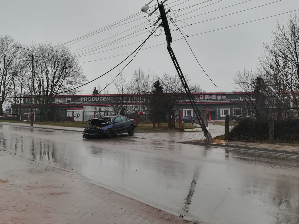 Wypadek na ul. Przemysłowej w Grajewie