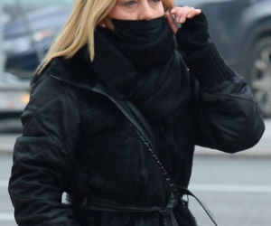 Edyta Olszówka podczas pogrzebu Piotra Machalicy