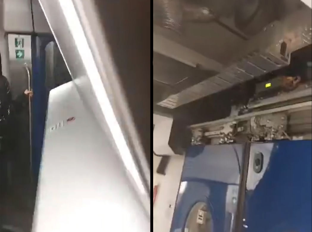 W pociągu PKP InterCity "Niemcewicz" zarwał się sufit! Szok na trasie Warszawa-Terespol [ZDJĘCIA]. Kontener: Warszawa.