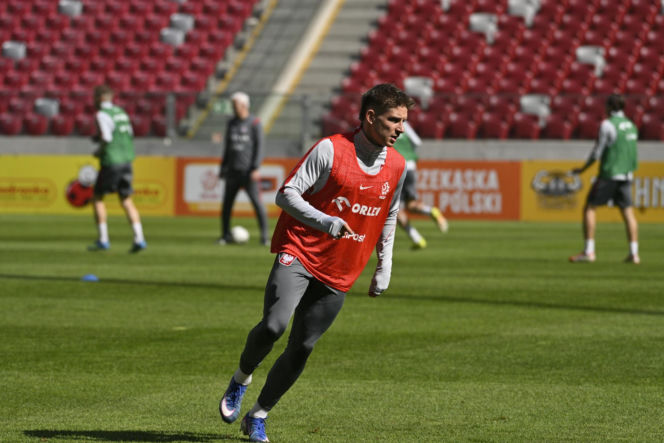 Trening reprezentacji Polski przed meczem ze Szwecją