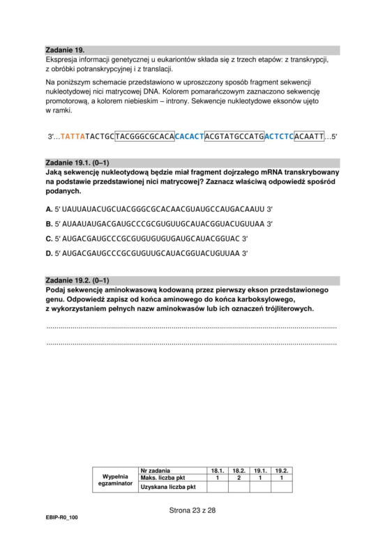 Matura 2024: biologia rozszerzona ARKUSZ FORMUŁA 2015