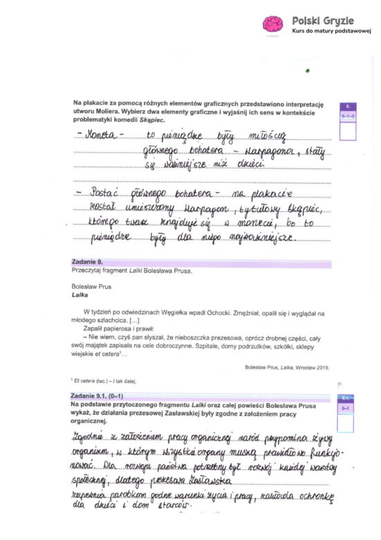 Odpowiedzi próbna matura z języka polskiego 2024 