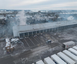 Wielki pożar magazynu pod Poznaniem. Skala zniszczeń poraża!