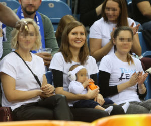 Żona Wilfredo Leona z dzieckiem