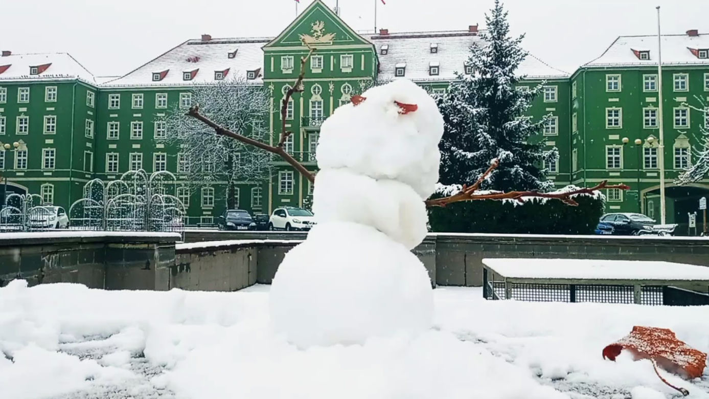 Pierwszy śnieg w Szczecinie